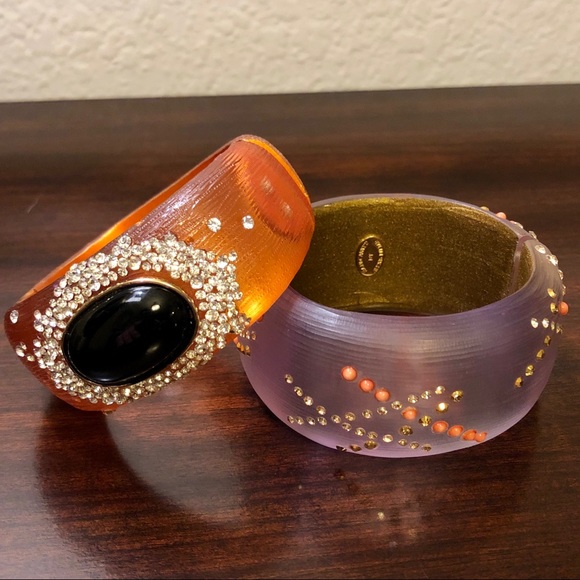 Alexis Bittar Jewelry - Alexis Bittar Crystal Stud Resin Bangle Bracelet